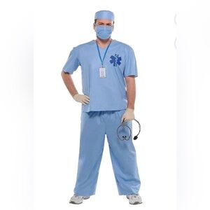 Men’s Doctor MD Costume in Light Blue XXL NEW